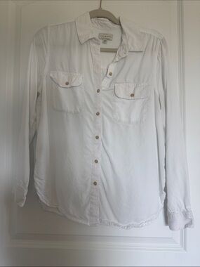 Lucky Brand White Button-Down Shirt